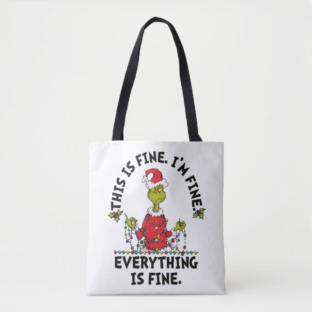 Bolsa Tote Grinch | Tudo está bem (Frente)