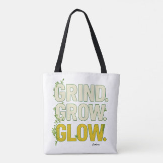 Bolsa Tote GRIND.GROW.GLOW.—Tipografia Botânica Inspiradora