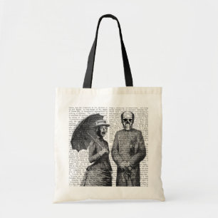 Bolsa Tote Gritando de mulher e crânio