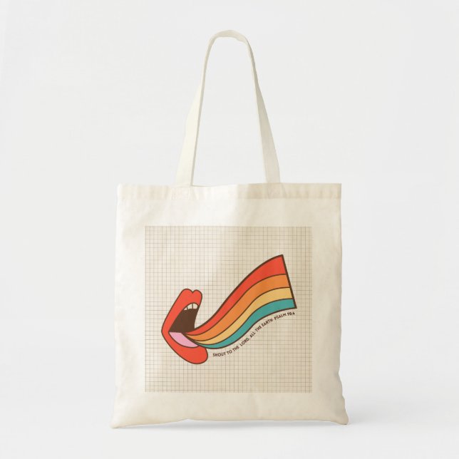 Bolsa Tote Grite ao Compro Lorde Retro Cristão (Frente)