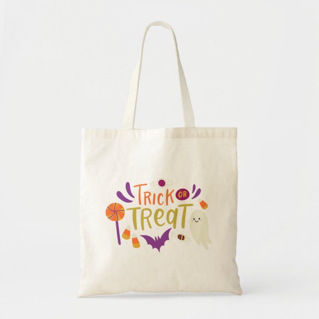 Bolsa Tote Grito ou Tratar Bag Tote do Halloween (Frente)