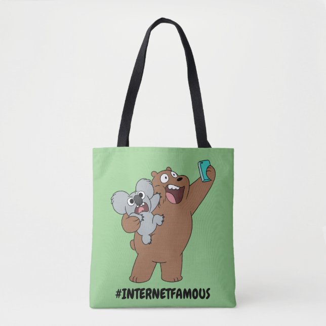 Bolsa Tote Grizz & Nom - #InternetFamous (Frente)
