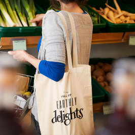 Bolsa Tote Grocería de Mensagens Ecológicas Amigáveis à Terra