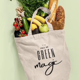 Bolsa Tote Grocería Mágica Verde Ecológica