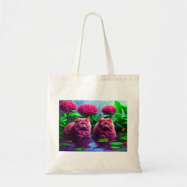 Bolsa Tote Grocery Bag with Cat Illustration