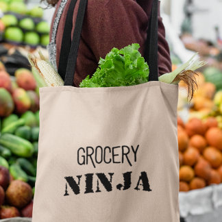 Bolsa Tote Grocery Ninja Funny Grocery Gift
