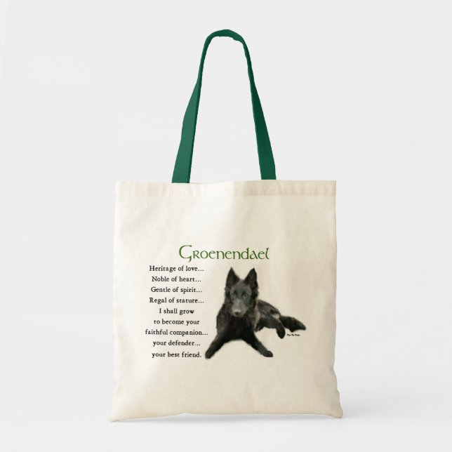 Bolsa Tote Groenendael Belga Sheepdog Gifts (Frente)