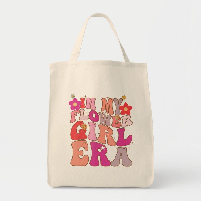 Bolsa Tote Groovin In My Flower Girl Era Retro Sister Toddler (Frente)