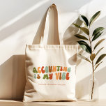 Bolsa Tote Groovy 1970s Accounting é My Vibe, Contabilista<br><div class="desc">Ofereça esta bolsa de "Contabilidade é Minha Verdade" ao contador em sua vida.</div>
