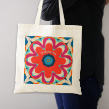 Groovy Boho Flower Colorido Personalizado