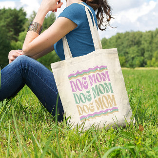 Bolsa Tote Groovy Dog Mãe Cachorro Canvas