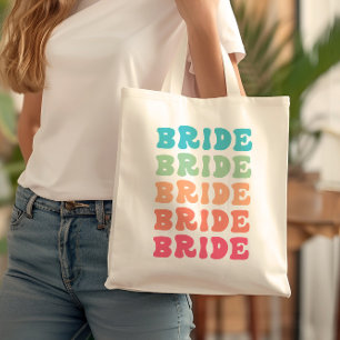 Bolsa Tote Groovy Elegante de Gradiente de Brilho Sunset Trop