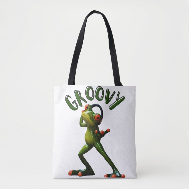 Bolsa Tote Groovy Green Sapo (Frente)