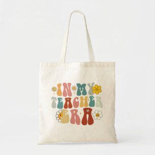 Bolsa Tote Groovy na Minha Era de Professora Volta às Aulas P