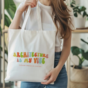 Bolsa Tote Groovy Retro Architecture é My Vibe, Architect