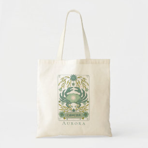 Bolsa Tote Groovy Retro Cancer Horoscope Astrologia Verde