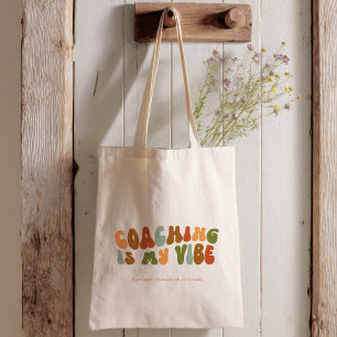Bolsa Tote Groovy Retro Coaching é minha vibe, treinador
