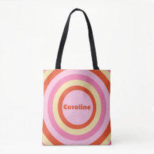 Groovy Retro Vintage Anos Setenta Nome de Círculo 