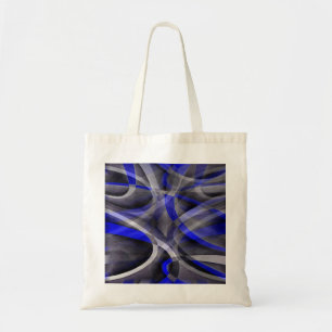 Bolsa Tote Groovy Royal Blue e Cinza Arrancadas Linha Pa