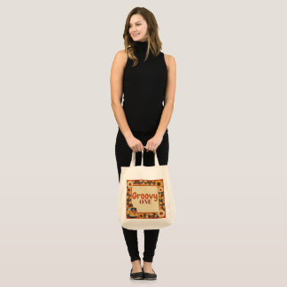 Bolsa Tote Groovy Um Leão Aniversário Retro 70s Primeiro Aniv