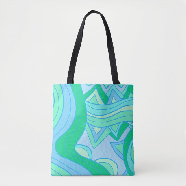 Bolsa Tote Groovy Verde Água (Frente)