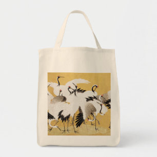 Bolsa Tote Gruas Japonesas em Revoada Vintage Pássaro Rico Cl