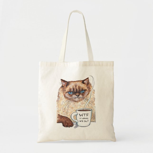 Bolsa Tote Grumpy Cat tote bag (Frente)