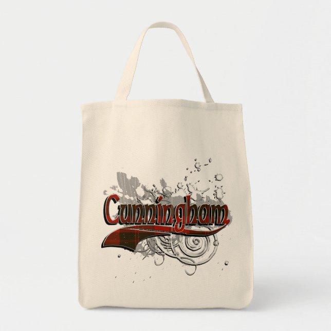 Bolsa Tote Grunge do Tartan de Cunningham (Frente)