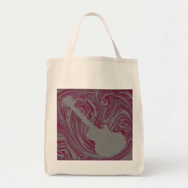 Bolsa Tote Grunge Guitar Bag, Rosa (Frente)
