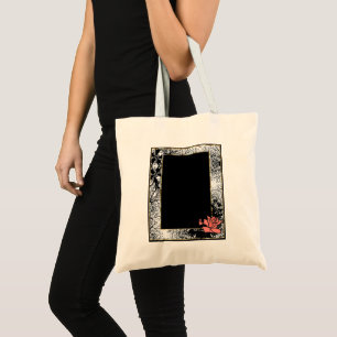 Bolsa Tote Grunge oldish retro vintage rosa coral flores flo