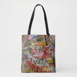 Bolsa Tote Grunge textured background design with old torn ne