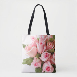 Bolsa Tote Grupo bonito do rosa de bebê dos rosas