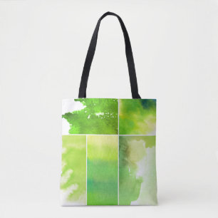 Bolsa Tote Grupo de abstrato da aguarela pintado mão