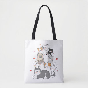 BOLSA TOTE GRUPO DE GATOS COMPRAR DE DESIGN DE AMANTES CAT