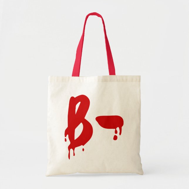 Bolsa Tote Grupo sanguíneo B - Hospital #Horror Negativo (Frente)