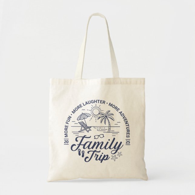 Bolsa Tote Grupo Trip da Família Personalizada Correspondendo (Frente)