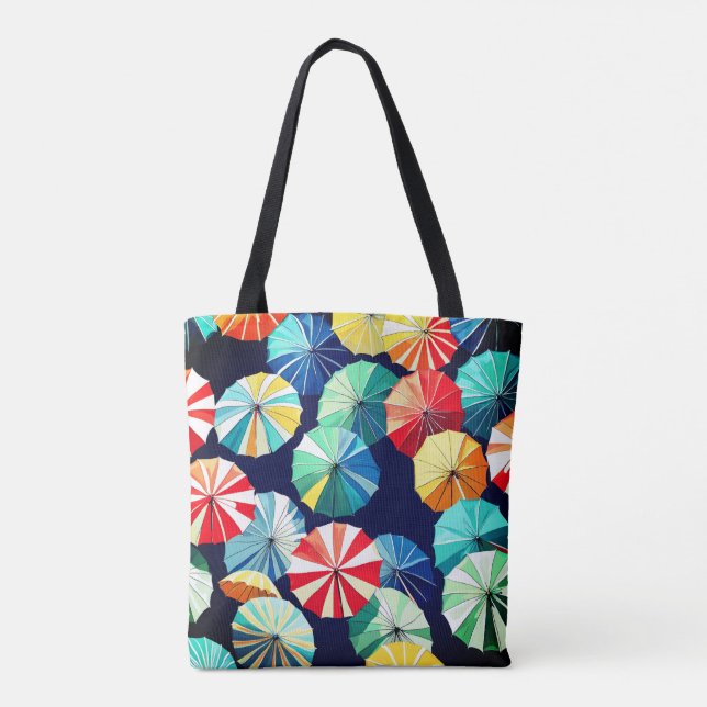 Bolsa Tote Guarda-chuvas coloridas (Verso)
