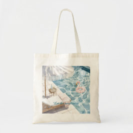 Bolsa Tote Guarda-sol de Piscina Flamingo Rosa Bola Flutuante