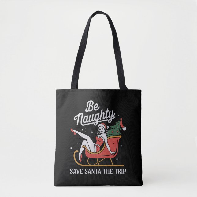 Bolsa Tote Guarde Papais noeis Da Trip Engraçada Piada Xmas (Frente)
