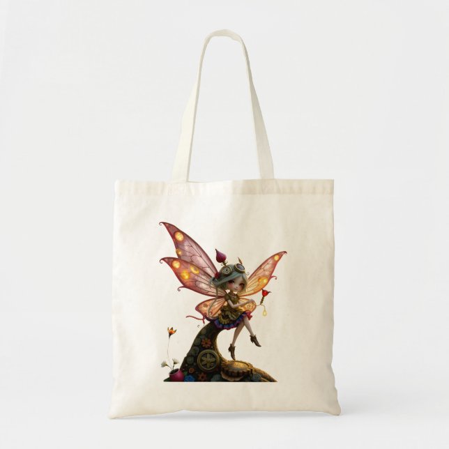Bolsa Tote Guardiã Enluarada da Luz Mecânica. (Frente)