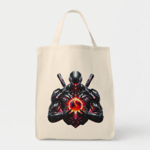 Bolsa Tote Guardião Cósmico Cibernético Abstrato Robô Futuris