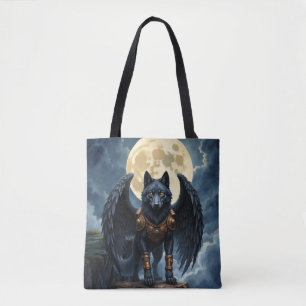 Bolsa Tote Guardião da Lua – O Lobo de Asa Preta