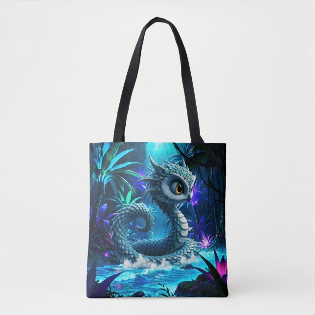 Bolsa Tote Guardião da Selva ao Luar – Coruja Encantada  (Frente)