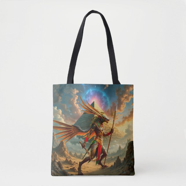 Bolsa Tote Guardião do Portão Celestial – Anúbis (Frente)