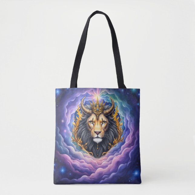 Bolsa Tote Guardiões ao Luar – Leão Cósmico. (Frente)