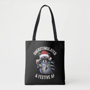 Bolsa Tote Guaxinim Amante de Café Estimulado e Festivo Demai