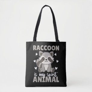 Bolsa Tote Guaxinim é meu Animal Espiritual Guaxinim Fofo