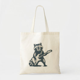 Bolsa Tote Guaxinim Engraçado Tocando Guitarra Elétrica