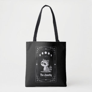 Bolsa Tote Guaxinim Jimothy Tarot Divertido Fofo Motivação Te