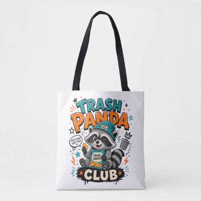 Bolsa Tote guaxinim panda lixo (Frente)